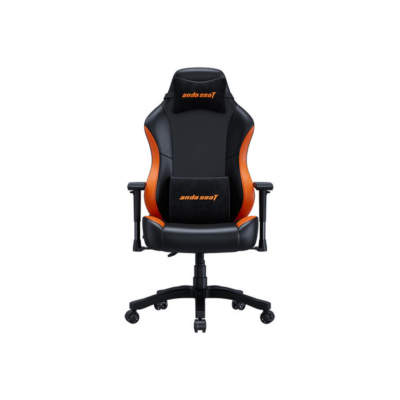 AndaSeat Chair Luna PVC leather 1D-Armrests black-orange