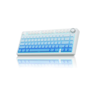 At Home AULA F75 Pro Wired Mechanical RGB Star Vector Switch Glacier White/Gradient Blue