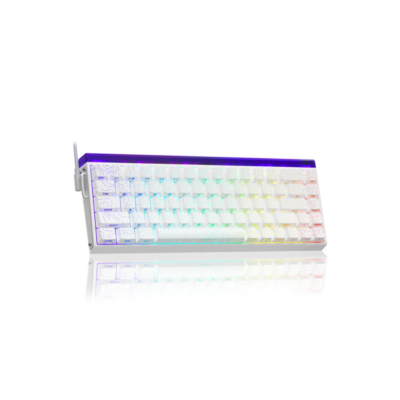 AULA HERO68 Wired Magnetic Switch RGB White Translucent Keycaps Silver Switch