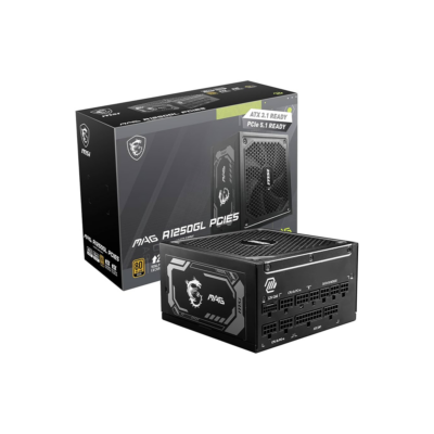 MSI MAG A1250GL PCIE5 1250W Power Supply 80+ Gold ATX 3.0 / PCIe 5.0 Fully Modular
