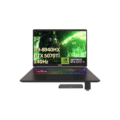 MSI Vector A16 16″ QHD+ 240Hz AMD Ryzen 9 8940HX 16GB DDR5 RAM 1TB SSD NVIDIA GeForce RTX 5070 Ti