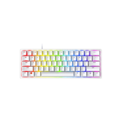 Razer Huntsman Mini Mercury Edition 61-Key Optical Gaming Keyboard Razer Clicky Purple Optical Switches
