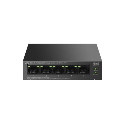 TP-Link LS105GP 5-Port Gigabit Desktop PoE+ Switch 5x 10/100/1000Mbps RJ45 Ports