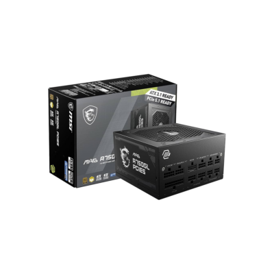 MSI MAG A750GL PCIE5 750W Power Supply 80+ Gold ATX 3.0 Fully Modular