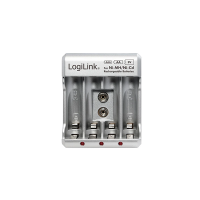 Logilink PA0168 Battery Charger 4x AA or 4x AAA and 1x 9V battery