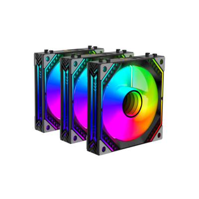 2E Air Cool Magic Mirror ACF120MB-ARGB 3x120mm Case Fan Kit