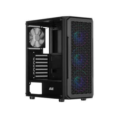 2E Hexagon G338 Mid-Tower Gaming PC Case Black