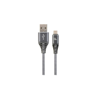 Gembird CC-USB2B-AMmBM-1M-WB2 Micro-USB charging and data cable 1m Space Grey/white