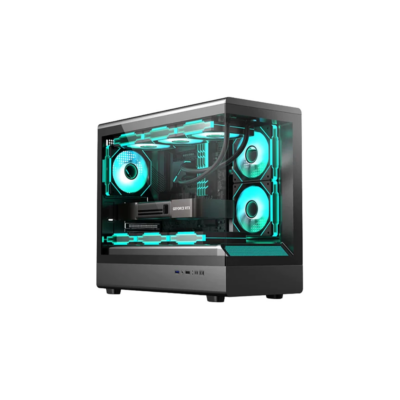 At Home Golden Field Lantau Lite 360 6x120mm ARGB Fans Mid Tower Black