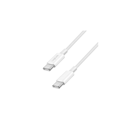 Logilink CU0341 USB-C to USB-C Cable 60W Nylon White 1m