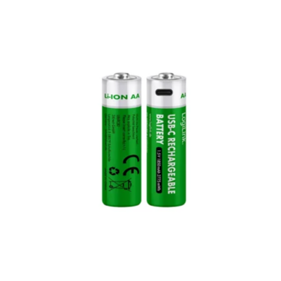 Logilink LR6RCB2 AA 1.5 V Li-Ion 1850mAh USB-C Rechargeable Batteries 2pcs