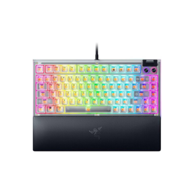 At Home Razer Keyboard BlackWidow V4 75% RGB 83key Mechanical Tactile Switch GEN-3 USB-A EN Phantom White Ed