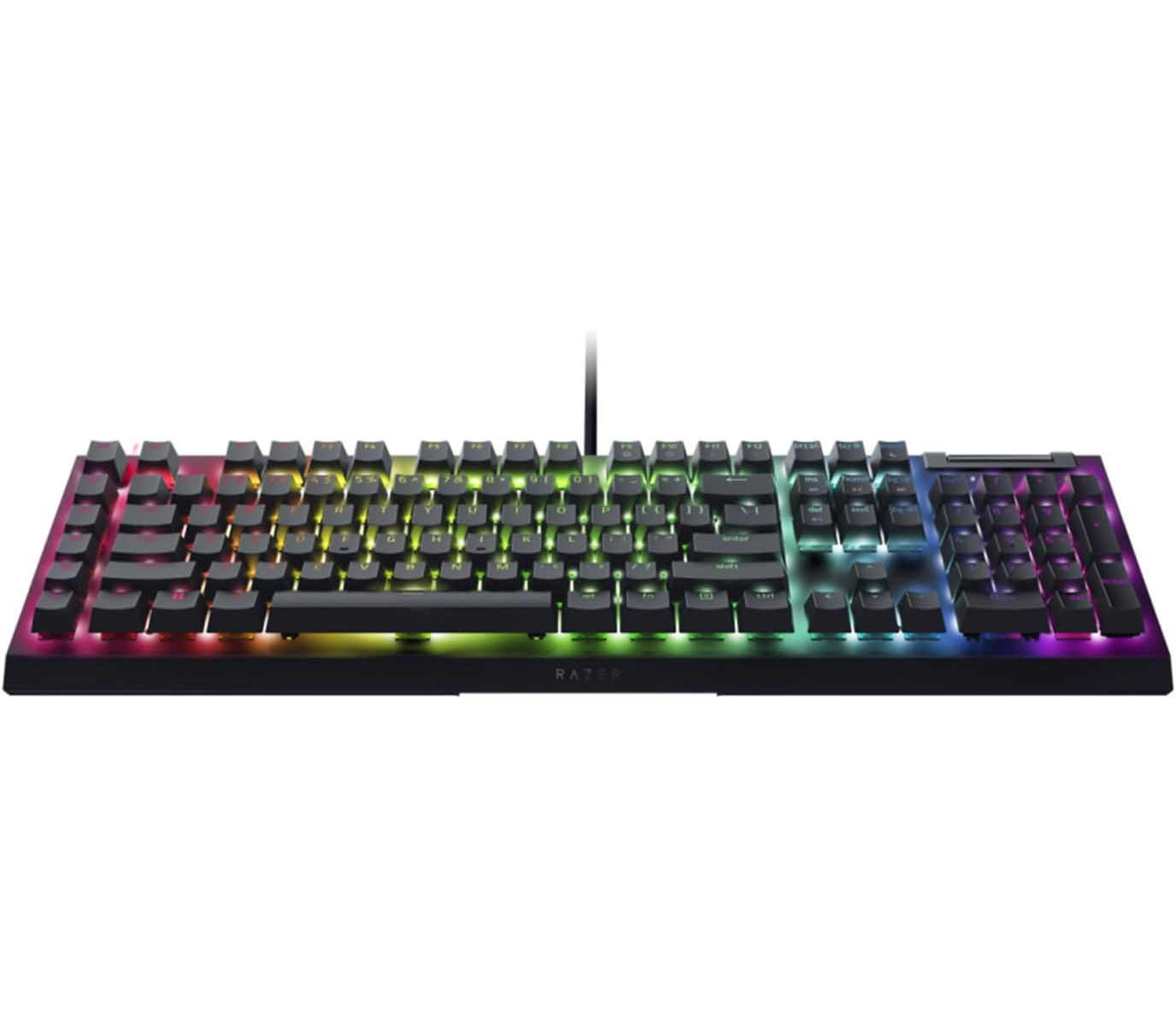 Razer Keyboard mechanical BlackWidow V4 X 110key Yellow Switch USB-A EN/RU RGB black - Image 4