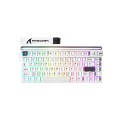 Attack Shark Keyboard magnetic R85 HE 8KHz 82key Hall Effect Magnetic Switch USB-A EN RGB starlight white