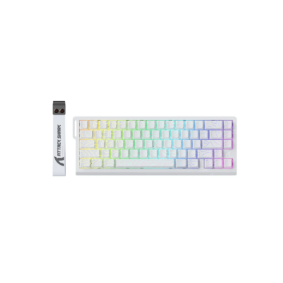 Attack Shark Keyboard magnetic X68 MAX 8KHz 68key Hall Effect Magnetic Switch USB-A EN RGB white contour line
