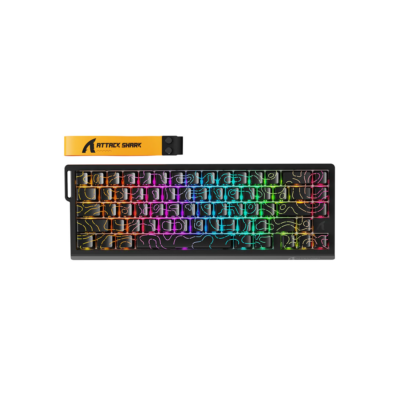Attack Shark Keyboard magnetic X68 PRO 8KHz 68key Hall Effect Magnetic Switch USB-A/WL/BT EN RGB black contour line