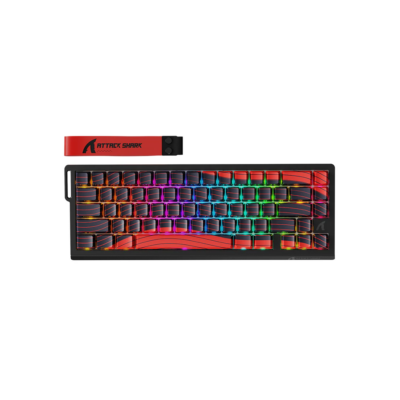 Attack Shark Keyboard magnetic X68 PRO 8KHz 68key Hall Effect Magnetic Switch USB-A/WL/BT EN RGB black and red contour lines