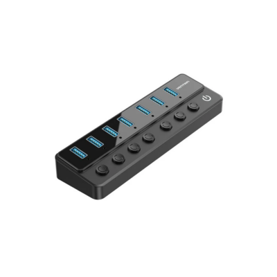 Vention CHXB0-EU 8-in-1 USB 2.0/3.0 Hub With Individual Power Switches Led Black