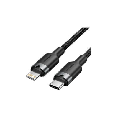 Vention LALBF USB 2.0 Type-C to Lightning 27W PD Fast Charging Cable 1m Black
