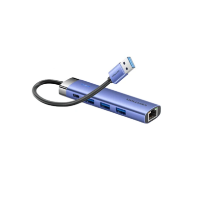 Vention TGFSB 5-in-1 USB 3.0 Hub 0.15m Blue Aluminum